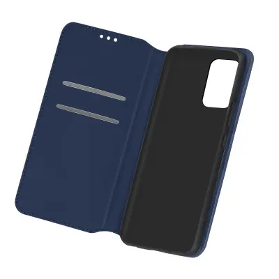 Ovitek za Samsung Galaxy A53 5G z držalom za kartice in podporo za video, magnetna loputa - polnocno modra