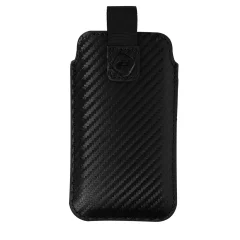 Tanka torbica za telefon Forcell Carbon Effect z zavihkom Pull-Up 160 x 78 mm