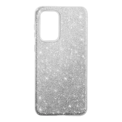 Ovitek z blešcicami za Samsung Galaxy A33 5G, soft gel silikon s trdim slojem - srebrn