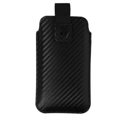 Tanka torbica za telefon Forcell Carbon Effect z zavihkom Pull-Up 155 x 72 mm