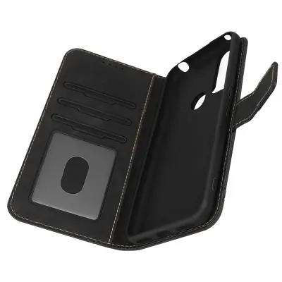 TCL 20R 5G torbica Smile Wallet z magnetnim zavihkom, video držalom - crna
