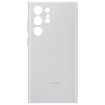Originalna torbica Samsung S22 Ultra iz pravega usnja, serija usnjenih prevlek - svetlo siva