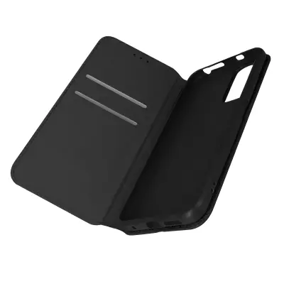 Ovitek za Xiaomi Redmi Note 11 Pro 5G z držalom za kartico in stojalom za video, magnetni preklop - crn
