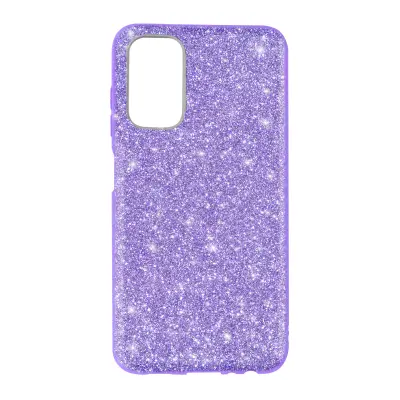 Ovitek z blešcicami za Samsung Galaxy A13 5G in A04s, soft gel silikon s trdo plastjo - vijolicen