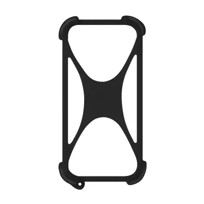 Univerzalna fleksibilna silikonska torbica za pametni telefon, odporna proti udarcem - crna