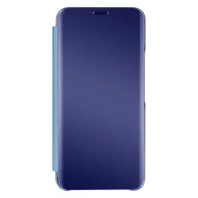 Ovitek Clear View za Samsung Galaxy S22, ultra tanek preklop z ogledalom, funkcija stojala za video - modra