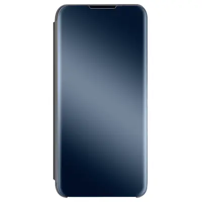 Samsung Galaxy A22 5G zašcitna torbica Ultra-tanek preklop z ogledalom, funkcija stojala - crna
