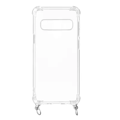 Prilagodljiv prstan za Samsung Galaxy S10 Plus z vrvico, draguljem in verižico