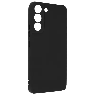 Ovitek za Samsung Galaxy S22 iz mehkega silikona, prilagodljiv in zašciten proti prstnim odtisom - crn