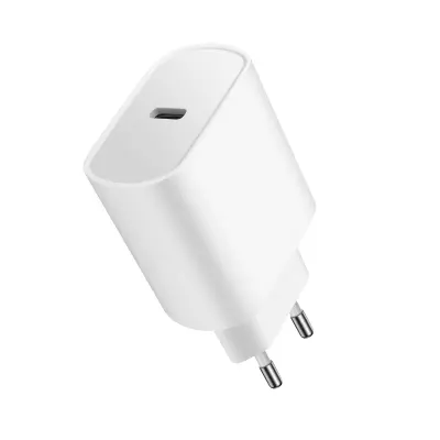 Omrežni polnilec USB-C za pametne telefone in tablice, napajanje 20 W - bel