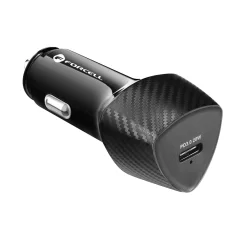 20 W USB-C avtomobilski polnilec, cigaretni vžigalnik z Power Delivery 3.0, Forcell - Carbon Black