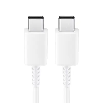 Originalni kabel Samsung USB-C v USB-C 3A, polnjenje in sinhronizacija, dolžina 1,8 m - bel