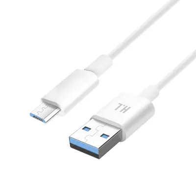 Kabel za polnjenje in sinhronizacijo USB-Micro-USB 1A, bel, 1,5 m