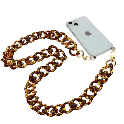 Telefonski dragulj 120 cm, debela mrežasta verižica - želvji oklep