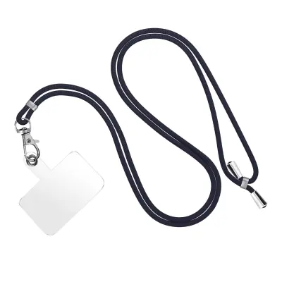 Vrvica za pametni telefon, univerzalna združljivostna torbica in ovitek z nastavljivo vrvico - polnocno modra