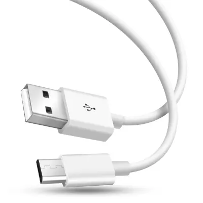 Polnilni kabel vrste Micro USB, hiter prenos in sinhronizacija, 1M - bel