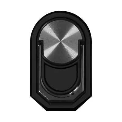 Podporni prstan za pametne telefone, z magnetizmom in 360° rotacijo - crn
