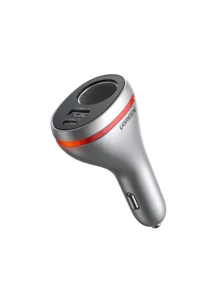 Razširitvena vrata UGREEN CD204 z vžigalnikom, USB, USB-C, 84 W (siva)