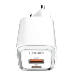 Stenski polnilec LDNIO A2318C USB, USB-C 20W + Lightning kabel