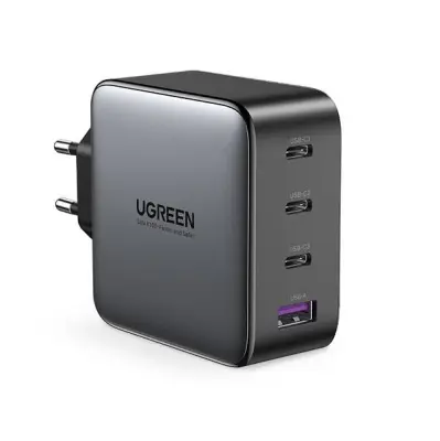Stenski polnilec UGREEN CD226, USB QC3.0, 3x USB-C, 100W, PD (črn)