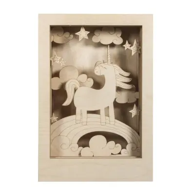 Lesena sestavljanka 3D Samorog,20x30x6.5cm,13-delna