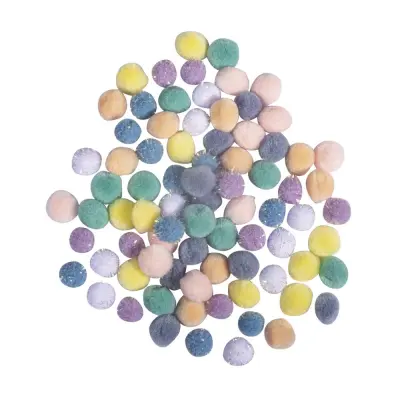 Cofki mešani, 15mm, pastelne barve, 80 kosov