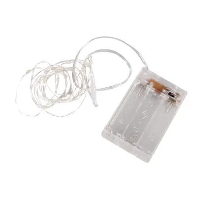 Mini LED lučke, rumena svetloba, 2,2m 20 lučk, na baterije