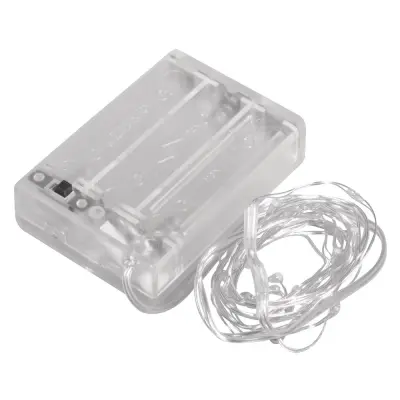 Lučke Mini LED veriga, notranje, bele, 190cm,20 lučk,na bat.