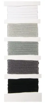 Bombažne vrvice "Stitch & Knot", sive, 5barvx10m