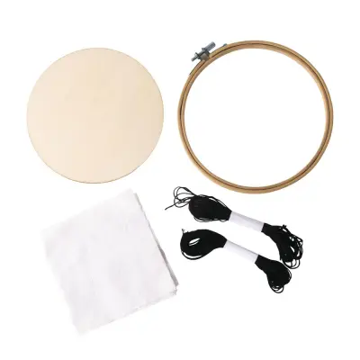 Set za vezenje, obroč iz bambusa 17cm in dodatki