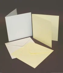 Kuverte+Vizitke, Set 50, 12,7 X 12,7cm, Krem barve