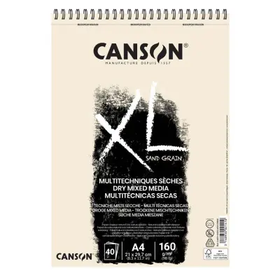 Skicirka spirala XL Sand Grain A4 160 g naravni toni, 40 listna