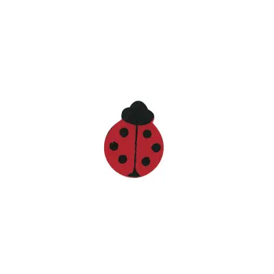 Leseni okraski: pikapolonice, 2,5 cm, 24 kom.