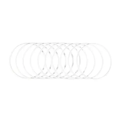 Kovinski obroči, 15 cm, beli, set 10