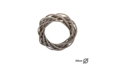 Venec pleten, siv, 20 cm x 6 cm
