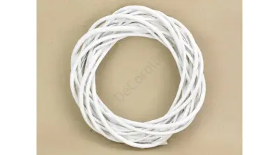 Venec pleten, bel, 25 cm x4,8 cm