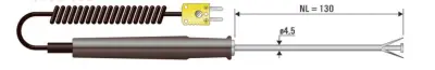 Površinsko tipalo B+B Thermo-Technik OHF 1xK NL 130 -50 do 650 °C K