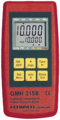 Merilnik tlaka Greisinger GMH 3156 za zračni tlak\, tekočine 2.5 - 400 bar z zapisovalnikom podatkov