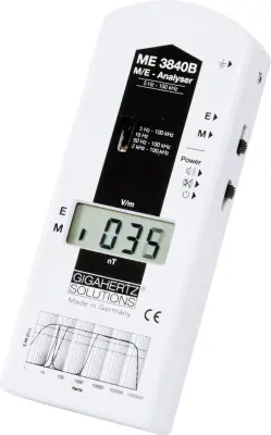 Gigahertz ME 3840B Nizka frekvenca (NF)-analizator\, merilnikelektrosmoga 5 Hz - 100 kHz\,  Gigahertz Solutions