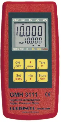 Greisinger ročni manometer z 1 priključkom za senzor\, brez senzorja GMH 3111 Merilnik tlaka Greisinger GMH 3111 pritisk 0.0025 - 1000 bar