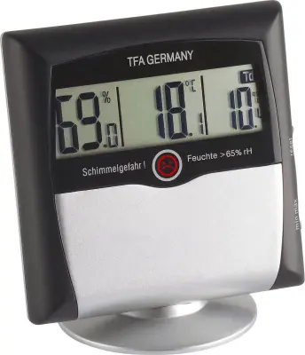 TFA Dostmann 30.5011 merilnik vlažnosti (higrometer)  0 % rF 99 % rF prikaz rosišča/opozorilo pred plesnijo