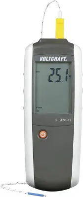 Merilnik temperature VOLTCRAFT PL-120 T1 -200 do +1372 °C tip senzorja K\, J