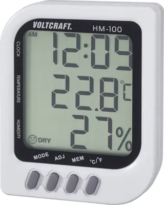 Merilnik vlažnosti zraka (higrometer) VOLTCRAFT HM-100 20 % rF 90 % rF kalibracija narejena po: delovnih standardih