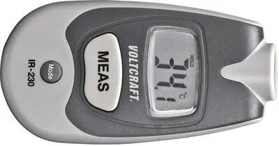 Infrardeči termometer VOLTCRAFT IR-230 optika 1:1 -35 do +250 °C pirometer\, kalibracija narejena po: delovnih standardih