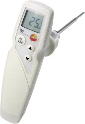 testo 105 vbodni termometer (HACCP)  Merilno območje temperature -50 do 275 °C Vrsta senzorja K v skladu z zahtevami haccp