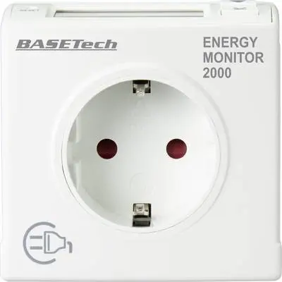 Merilnik porabe električne energije Basetech EM 2000, Energy Monitor 2000 LCD 0,00 - 9999,99 kWh