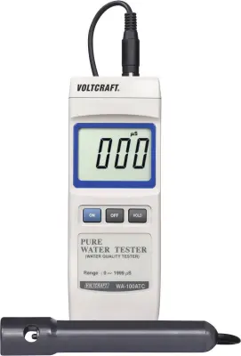 merilnik prevodnosti VOLTCRAFT WA-100 ATC 3 % 0 - 1999 µS Kalibrirano delovni standardi (lastni)