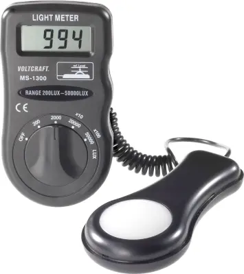 VOLTCRAFT MS-1300 luksmeter\, merilnik svetilnosti\, merilnik osvetlitve\, 0\,1 - 50 000 lx\, svetlobna merilna naprava