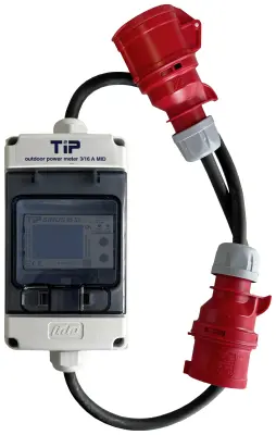 TIP 3/16CEE Priključek MID 3PH16A CEE digitalni merilnik energijske porabe do 999999.9 kWh