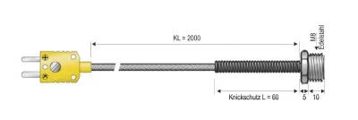 Kakovostno temperaturno tipalo\, izdelano v Nemčiji B+B Thermotechnik vijačno tipalo B+B Thermo-Technik vijačno tipalo -50 do 400 °C K